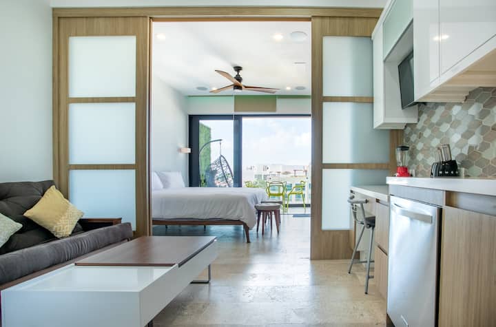 Smart 1BR Condo Steps from 5th Avenue & 5 Minutes from the Beach in Playa del Carmen